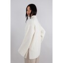 Vanya Sweater Cream XL Rib knit t-neck