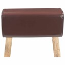 vidaXL benk 60 x 30 x 45 cm Ekte Lær Mørk brun