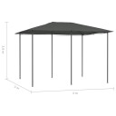 vidaXL Paviljong 3x4x2,6 m antrasitt 160 g/m²