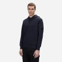 C.P. Company Diagonal Raised Fleece Hooded Sweatshirt   Navy   XXL