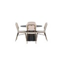 Venture Home Spisegruppe Venture Home Olivia Ø110 cm med 4 stk Seda Stoler GR23834