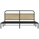  Sengeramme i metall uten madrass sonoma eik 200x200 cm 8721158549198