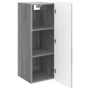 vidaXL Vegghengt skap Grå Sonoma 33 x 34,5 x 94 cm Konstruert tre