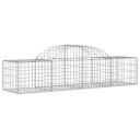 vidaXL Gabionkurver buede 13 stk 200x50x40/60 cm galvanisert jern