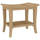 vidaXL Dusjbenk 50x35x45 cm heltre teak