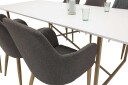 Venture Design Palace & Comfort spisegruppe Hvit/grå 6 st stoler & bord 240 x 100 cm