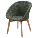 Cane line Peacock Armlenestol Dark green