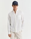 Gant Regular Fit Garment-Dyed Linen Shirt WHITE XXL