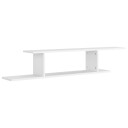 vidaXL Veggmontert TV-hylle hvit 125x18x23 cm sponplate