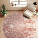 Runde tepper   Aranga Super Soft Fur rosa Størrelse: Ø 80 cm