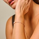 Enamel Copenhagen Petra Bracelet Daydream Gullfarge Oransje Blå Hvit