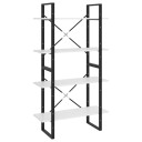 vidaXL Bokhylle 4 niv?er hvit 80x30x140 cm sponplate