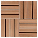 Terrassebord 22 stk 30x30 cm 2 kvm WPC teakfarge