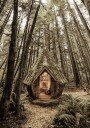 Fairy Tale Cabin in the Woods Plakat Plakat / 30x40cm