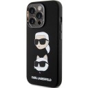 Karl Lagerfeld Silikon Mobildeksel Karl & Choupette til iPhone 15 Pro Max Svart