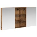  Baderomsskapsett 3 pcs 120 x 10,5 x 60,5 cm Konstruert tre