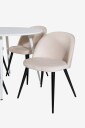 Venture Home   Spisegruppe Pia inkl. 4 stk spisestoler Valleta   Hvit