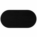  Bordplate mørkebrun 120x60x4 cm oval heltre eik