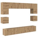  TV benksett 8 pcs artisan eik 100 x 30 x 30 cm Konstruert tre
