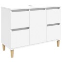 vidaXL Servantskap hvit 80x33x60 cm konstruert tre