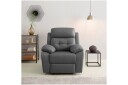 Recliner Lannilis Grå, PU/tre/metall, Elektrisk recliner - Grå, PU/tre/metall, Elektrisk recliner