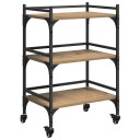 vidaXL Kjøkkenvogn Artisan Eik 50 x 35 x 75.5 cm Konstruert tre
