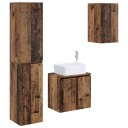 vidaXL Baderomsinnredningssett 3 stk. Gammelt tre 33 x 34,5 x 160 cm