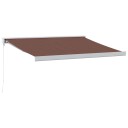vidaXL Manuell uttrekkbar markise brun 350x250 cm