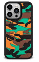 INCOVER iPhone 13 Pro Fleksibelt Silikon Bakdeksel - Kamuflasje - Oransje