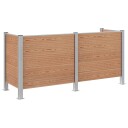 vidaXL Avfallsbingehekk Brun 237 x 85 x 115 cm Aluminium og WPC
