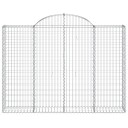 vidaXL Gabionkurver buede 12 stk 200x30x140/160 cm galvanisert jern