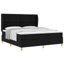  Box Spring Seng med Madrass Svart 180x200 cm Stoff