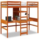  Ramme for loftseng uten madrass voksbrun 90x190 cm heltre furu 8721158373090