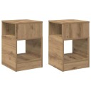 vidaXL Avlastningsbord 2 pcs Artisan Eik 30,5 x 30 x 45 cm