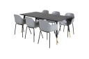 Venture Home Spisebord Daicy 180 cm med 6 Libboll Stoler  