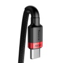 Baseus Cafule 100W USB-C til USB-C Kabel 2m Rød/Svart