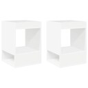 vidaXL Avlastningsbord 2 pcs Hvit 40 x 40 x 56 cm Konstruert tre