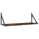  Vegghyller 2 stk røkt eik 80x25x25,5 cm konstruert tre 8721012046740