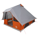Tipi telt med tak Grå og Oransje 358 x 296 x 258 cm taft