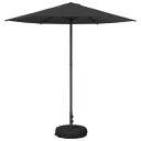 vidaXL Hageparasol med base 230 x 230 cm Polyester Rektangulær