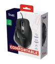 Trust Fyda Comfort Optisk Mus 5000 DPI USB Høyrehendt Svart