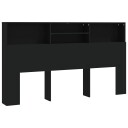 vidaXL Sengegavlskap svart 180x19x103,5 cm