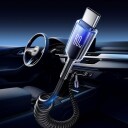Joyroom S A43 Crystal Clear USB C to USB C 60W Spiral 1.5m Black S A43_CC