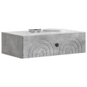 vidaXL Vegghengt Sidebord Betonggrå 59 x 34,5 x 17 cm Konstruert tre