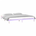 vidaXL Sengeramme med LED 150x200 cm 5FT King Size heltre