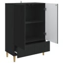  Serviesskap med skuff Svart 66 x 34,5 x 95 cm Konstruert tre