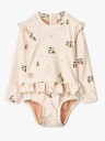 Liewood Sille baby printed swimsuit – peach/sea shell   92