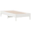  Sengeramme uten madrass hvit 75x190 cm heltre furu 8721012428881