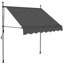 vidaXL Manuell uttrekkbar markise med LED 100 cm antrasitt