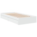  Sengeramme med skuffer hvit 75x190 cm konstruert tre 8721102623660